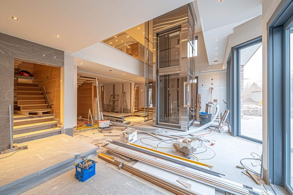 Processus d'installation d'un ascenseur de maison