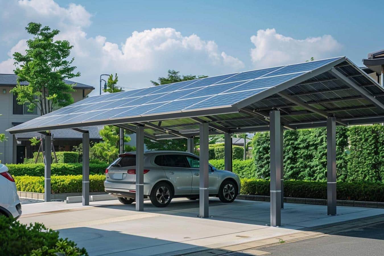 Carport solaire en acier : allier esthétique et durabilité