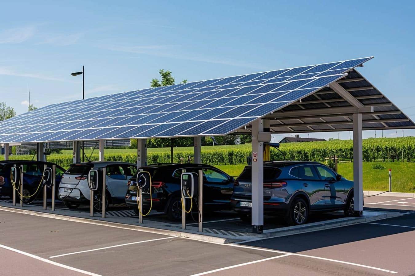 Carport solaire : une solution innovante pour la recharge de véhicules électriques