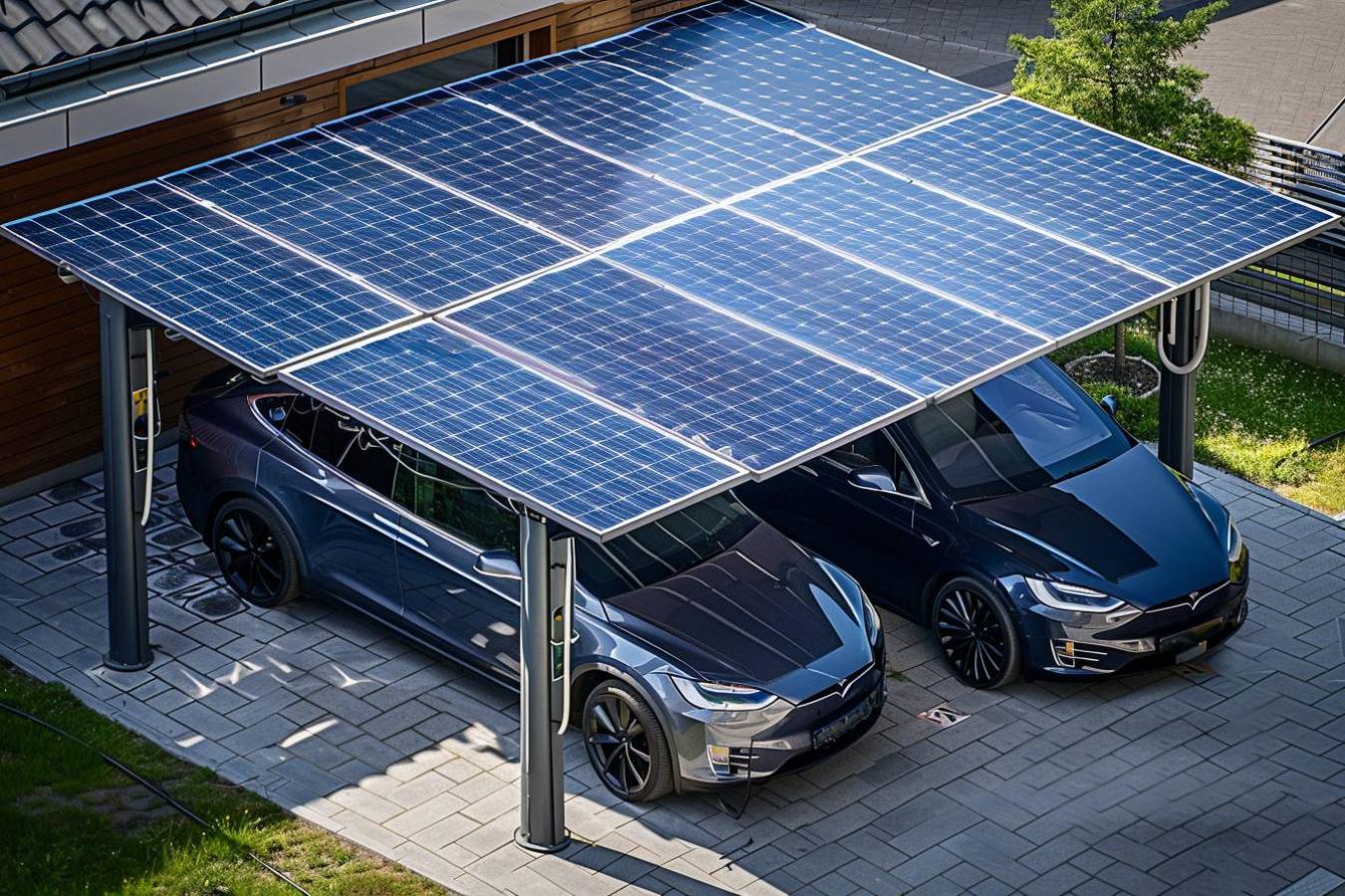 Carports solaires : stockage d'énergie