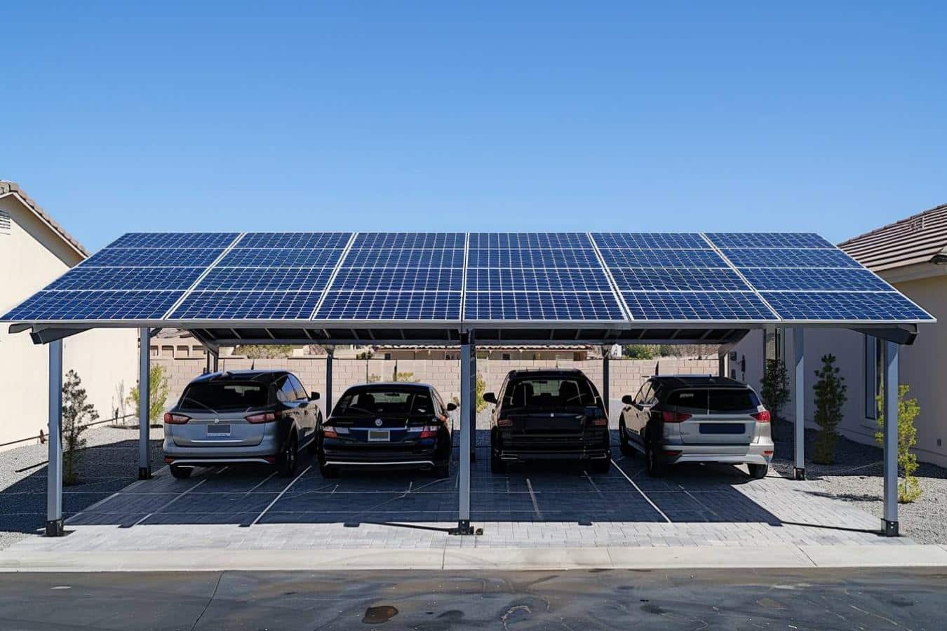 Comment installer un carport solaire pour trois voitures