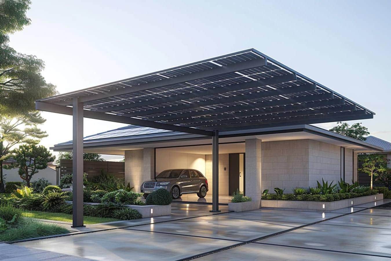 Le carport solaire haut de gamme : allier élégance et durabilité