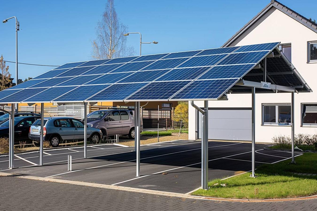 Optimiser l'énergie avec des panneaux solaires sur carport existant