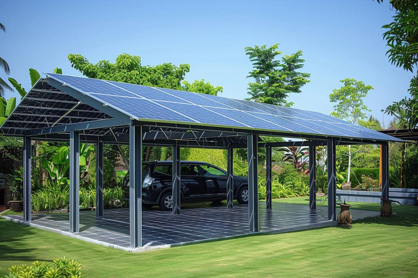 Optimisez votre espace extérieur avec un carport solaire