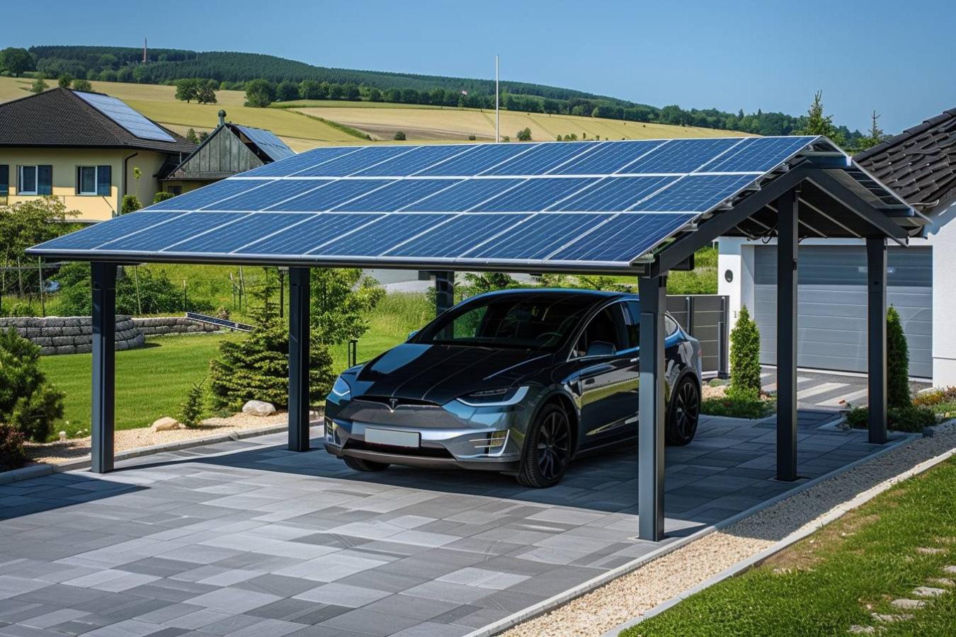 Protégez votre voiture avec un carport solaire sécurisé