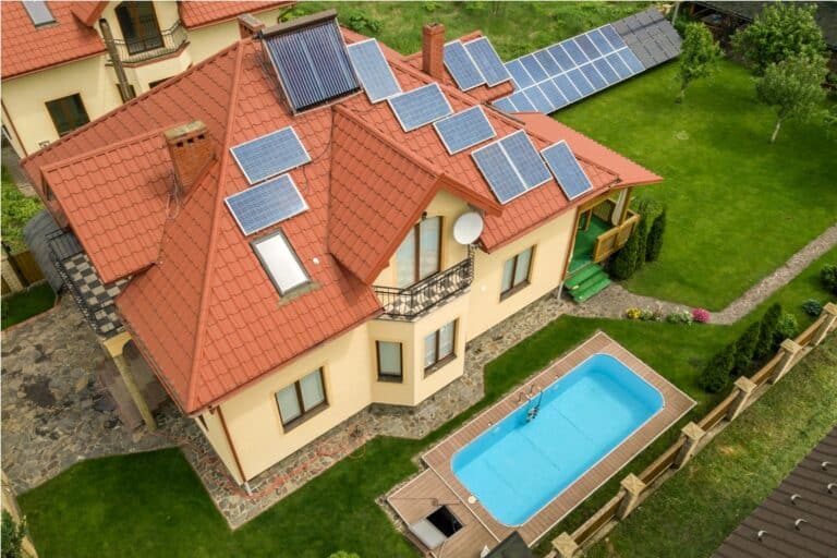 aerial view of a new autonomous house with solar p 2022 05 26 05 21 20 utc