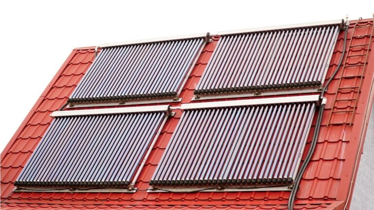 solar glass tube hot water panel array mounted on 2022 10 06 18 01 47 utc