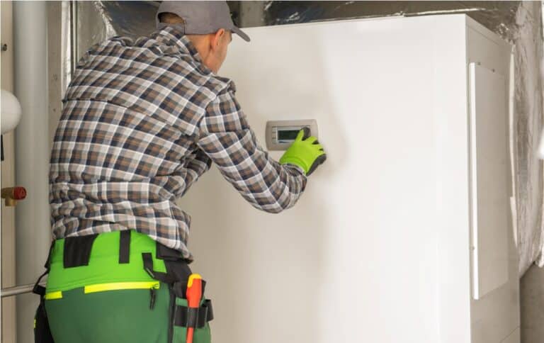 residential indoor heat pump installation and adjustment