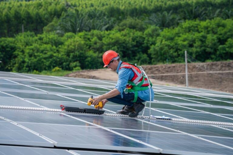 solar power engineer inspect solar panels on the r 2023 08 18 06 36 01 utc