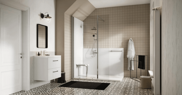 douche à l'italienne pour les seniors