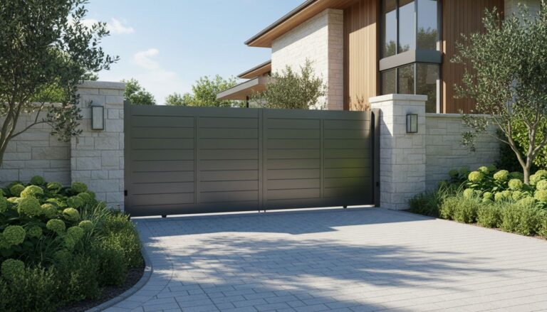 portail aluminium maison moderne